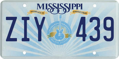 MS license plate ZIY439