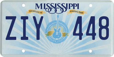 MS license plate ZIY448