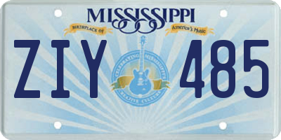 MS license plate ZIY485