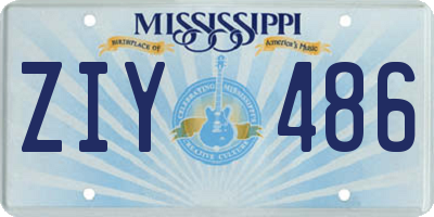 MS license plate ZIY486