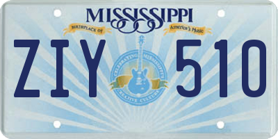 MS license plate ZIY510