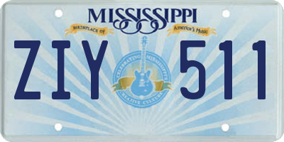MS license plate ZIY511