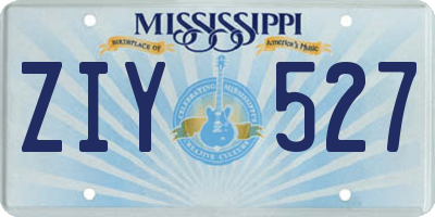 MS license plate ZIY527