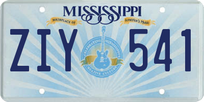 MS license plate ZIY541