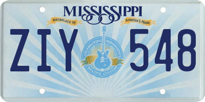 MS license plate ZIY548