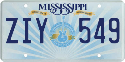 MS license plate ZIY549
