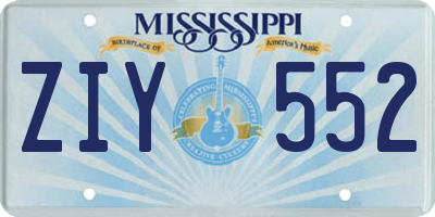 MS license plate ZIY552