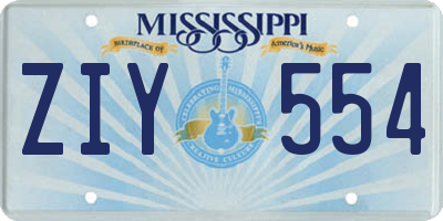 MS license plate ZIY554