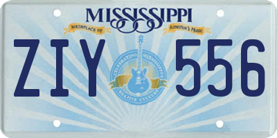 MS license plate ZIY556