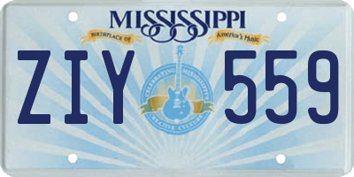 MS license plate ZIY559