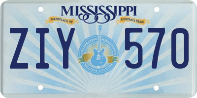 MS license plate ZIY570