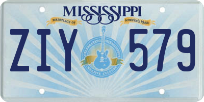 MS license plate ZIY579