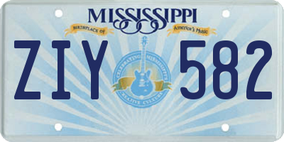 MS license plate ZIY582