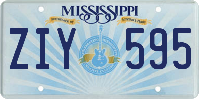 MS license plate ZIY595