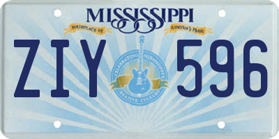 MS license plate ZIY596