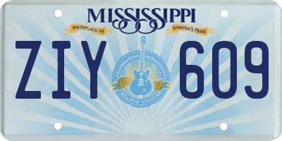 MS license plate ZIY609
