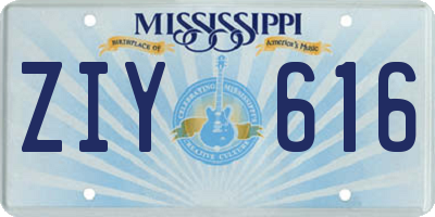 MS license plate ZIY616