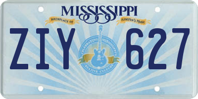MS license plate ZIY627