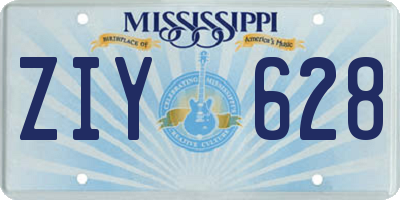 MS license plate ZIY628