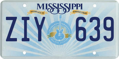MS license plate ZIY639