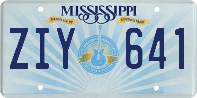 MS license plate ZIY641