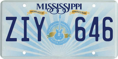 MS license plate ZIY646