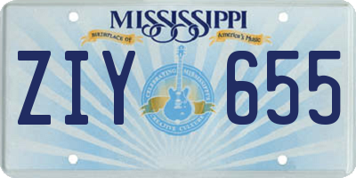 MS license plate ZIY655
