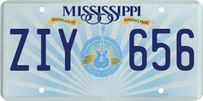 MS license plate ZIY656