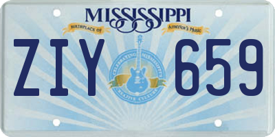 MS license plate ZIY659