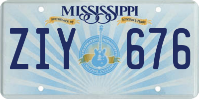 MS license plate ZIY676