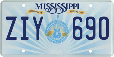 MS license plate ZIY690