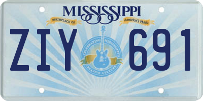 MS license plate ZIY691
