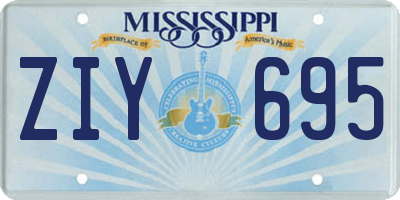MS license plate ZIY695