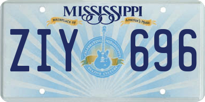 MS license plate ZIY696