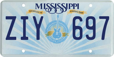 MS license plate ZIY697