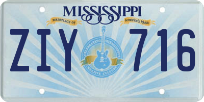 MS license plate ZIY716