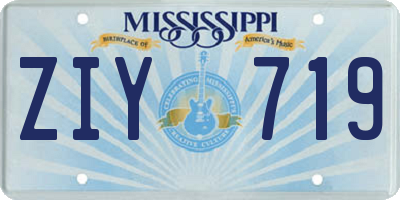 MS license plate ZIY719
