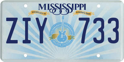 MS license plate ZIY733