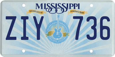 MS license plate ZIY736