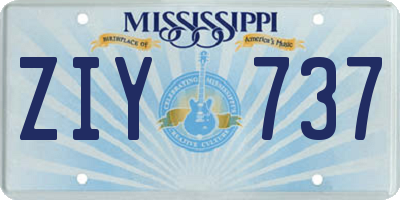 MS license plate ZIY737