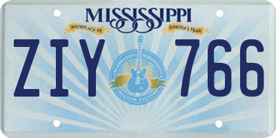 MS license plate ZIY766