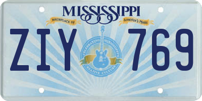 MS license plate ZIY769