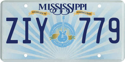 MS license plate ZIY779
