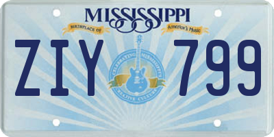 MS license plate ZIY799