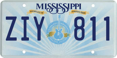 MS license plate ZIY811