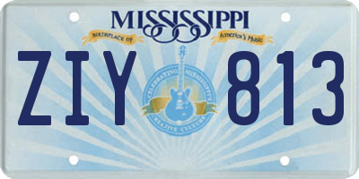 MS license plate ZIY813