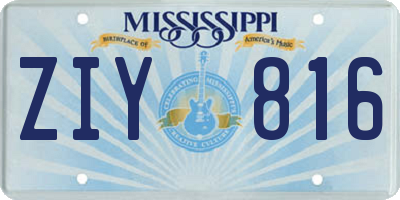 MS license plate ZIY816