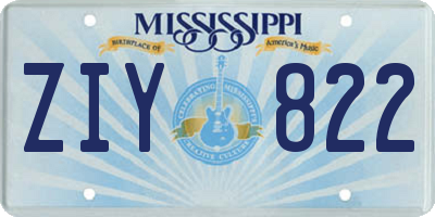 MS license plate ZIY822