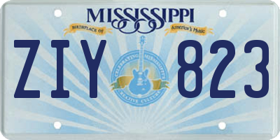 MS license plate ZIY823