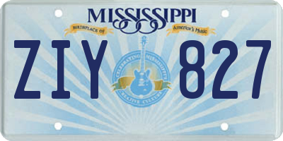 MS license plate ZIY827